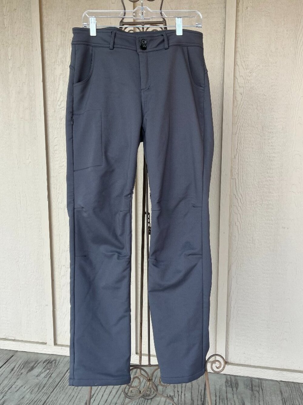 Ketchi Winter Pants Womens High Rise Hiking Gray Fleeced Lined 10 Short